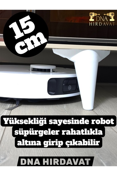 DNA HIRDAVAT Plastik Ayak Mobilya Koltuk Masa Dolap Baza Ayağı (Siyah-Beyaz-K...