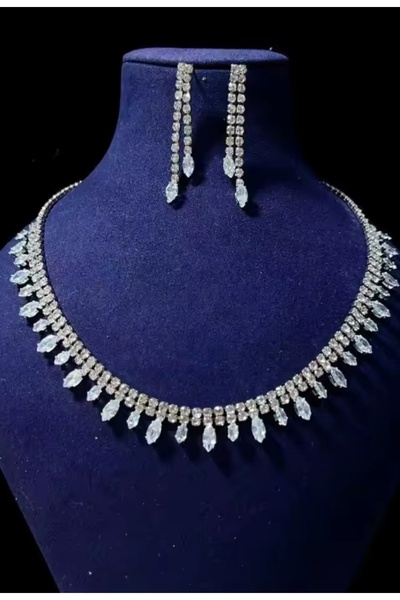 Mihra Aksesuar مجموعة أقراط قلادة