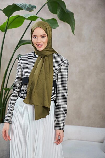 İpekhan Line Leola Desen İpeksi Jakar Şal Kahverengi 9009-15