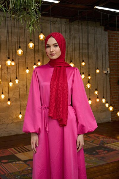 İpekhan Yaz Işıltısı Koleksiyonu İpeksi Jakar Şal Bordo 9014-02