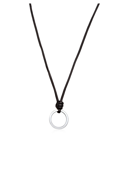 ELLI Halskette Damen Charm Strap verstellbar mit Wildleder Schwarz in 925er Sterlingsilber