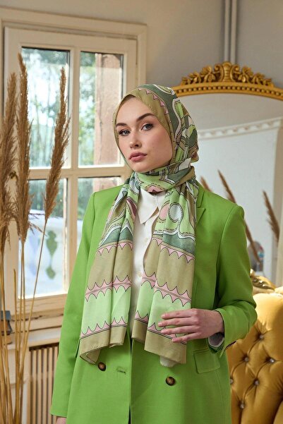İpekhan Soft Shawl Khaki Brown Summer Sparkle Collection - 3045-01