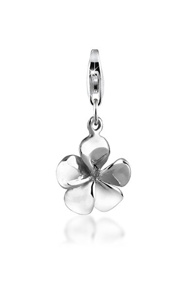 Nenalina Charms Damen-Anhänger mit Frangipani-Blüte aus 925er Sterlingsilber