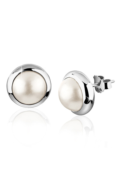 Nenalina Earrings Ohrstecker Mabe-Perle Klassisch 925 Silber