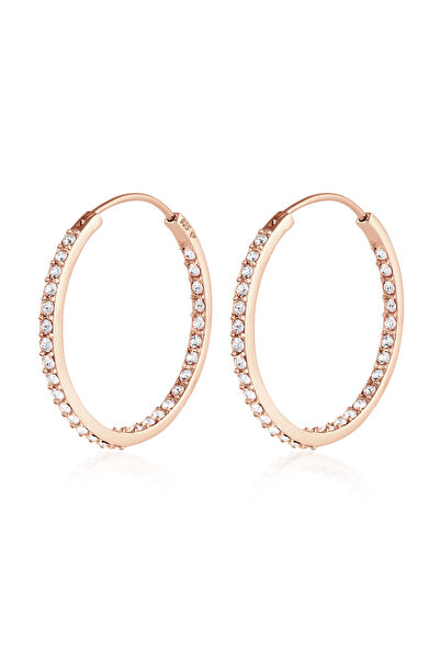 ELLI Ohrringe Damen Creolen mit Kristall in 925er Sterlingsilber