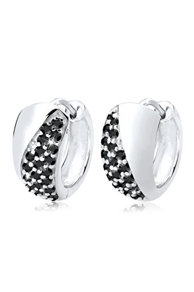 ELLI Ohrringe Damen Creolen Elegant mit Kristallen aus 925er Sterlingsilber