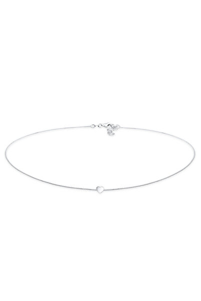 ELLI Halskette Damen Choker Herzanhänger Filigran aus 925er Sterlingsilber