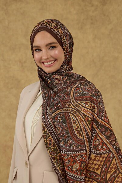 İpekhan شال إسحخان ناعم بني 3051-06