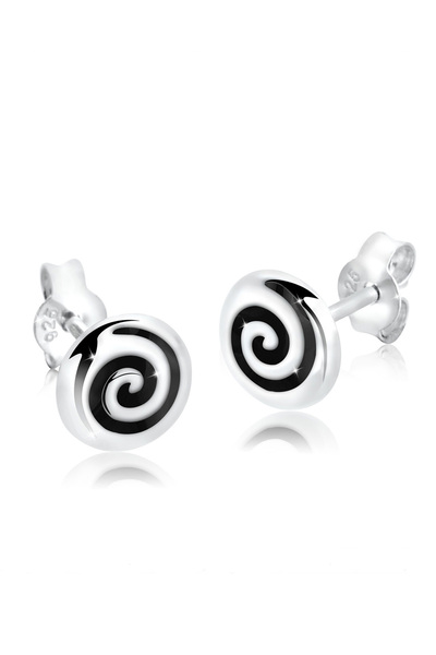 ELLI Earrings Spirale Emaille Verspielt Filigran 925 Silber