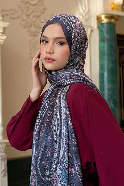 İpekhan Anthracite Indian Voile Shawl - 5009-09