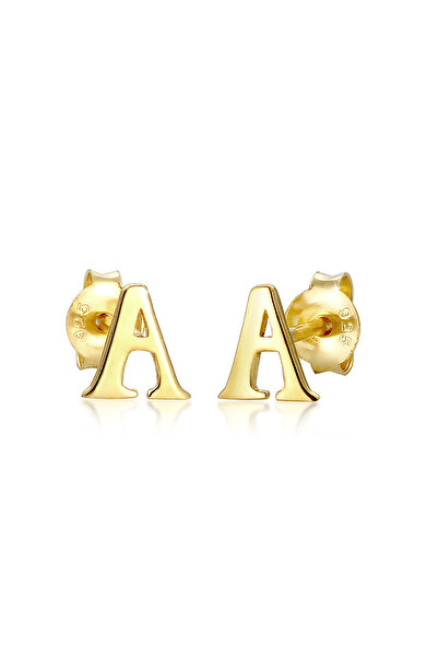 ELLI Earrings Studs Letter A Initials Minimal in 925 Sterling Silver
