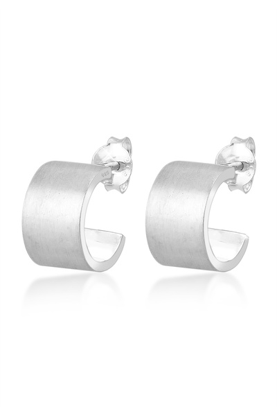 ELLI Earrings Ohrringe Creolen Hänger Basic Geo Trend Matt 925er Silber