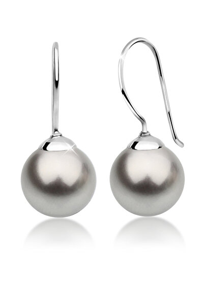 Nenalina Ohrringe Basic Synthetische Perle 925 Sterlingsilber