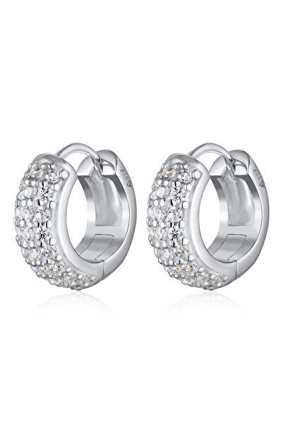 KUZZOI Ohrringe Herren Creolen funkelnd elegant mit Zirkonia in 925er Sterlin...