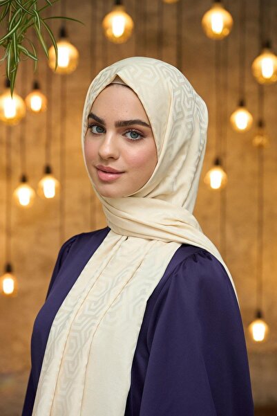 İpekhan Şal jacquard mătăsos galben Pale - Summer Sparkle Collection 9013-24