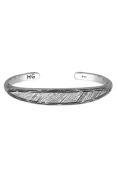 HAZE & GLORY Armband HG – Herrenarmreif aus 925er Sterlingsilber, Herrenschmuck, oxidiertes Silber