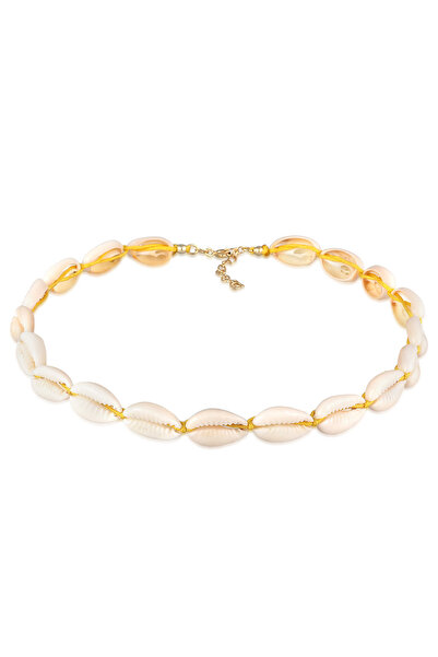 ELLI Halskette Damen Choker Trend Beach mit Kauri-Muscheln aus 925er Sterlingsilber vergoldet