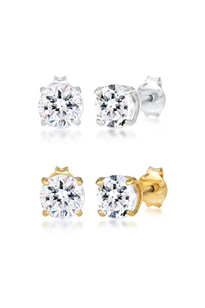 ELLI Ohrringe Basic Kristalle Roségold plattiert 925er Sterlingsilber