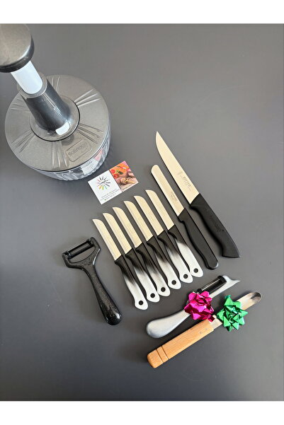 Best Home BESTHOME Siyah Simli Tam Mutfak Bıçak Seti