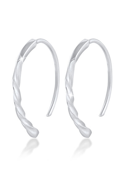 ELLI Ohrringe Damen Creolen Geo Oval Offen in 925er Sterlingsilber