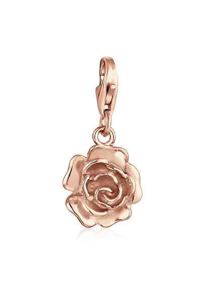 Nenalina Charms Damen-Anhänger „Rose“ aus 925er Sterlingsilber