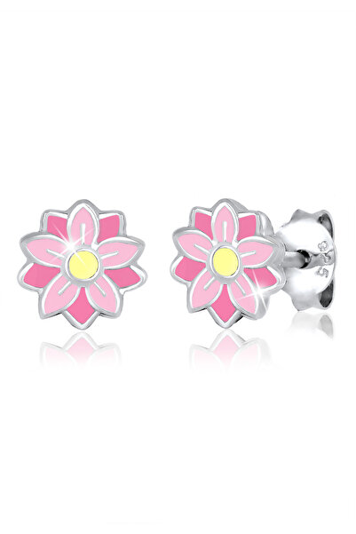 ELLI Earrings Kinder Blume Pastell Emaille 925 Sterling Silber