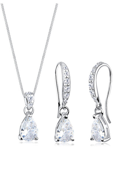 ELLI Jewelry Set Tropfen Zirkonia 925 Sterling Silber