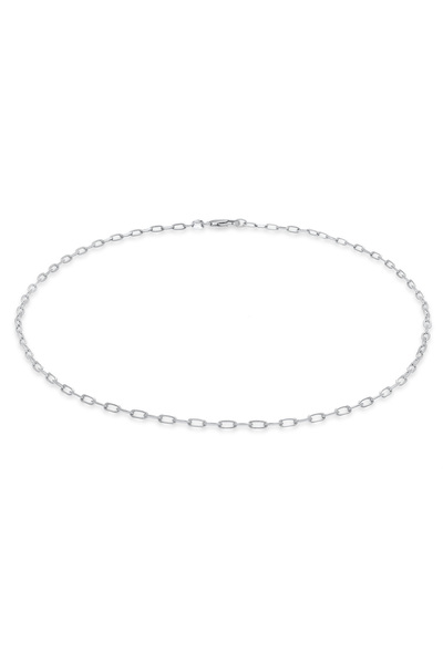 ELLI Halskette Damen Choker Gliederkette Oval Trend Filigran Basic aus 925er Sterlingsilber