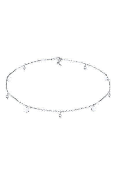 ELLI Halskette Damen Choker Platte Boho-Stil aus 925er Sterlingsilber