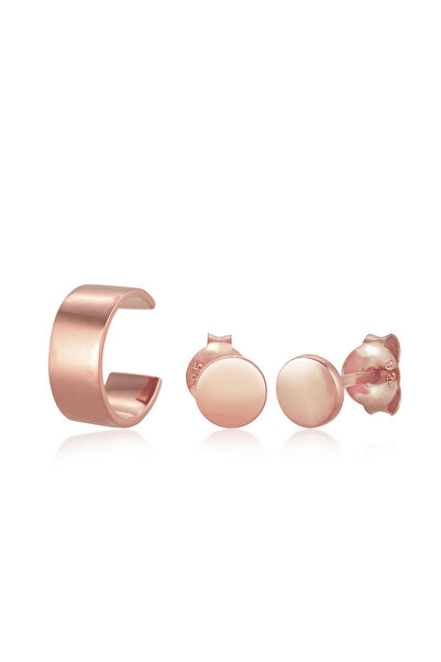 ELLI Ohrring-Set Ohrstecker Ohrklemme Geo-Look Basic Minimal aus 925er Sterlingsilber