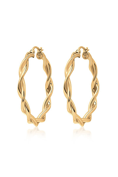 ELLI Ohrringe Damen Creolen gedreht aus 925er Sterlingsilber