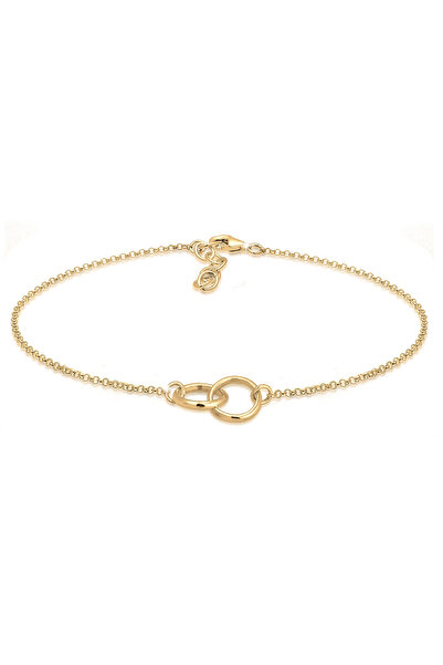 ELLI Anklet Fußkettchen Geo Kreise Basic Minimal 925 Silber