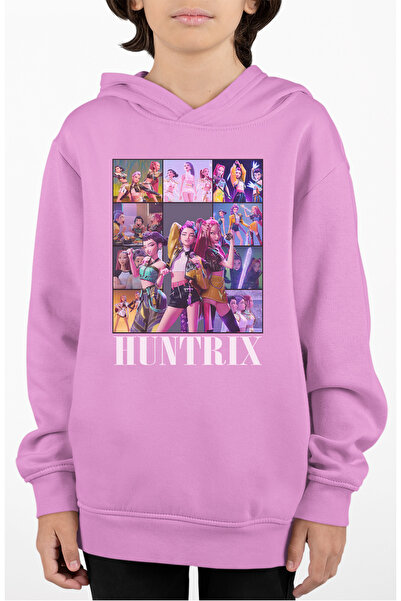 Fuddy Moda Детска суитшърт с качулка Huntrix, унисекс суитшърт с качулка с мо...