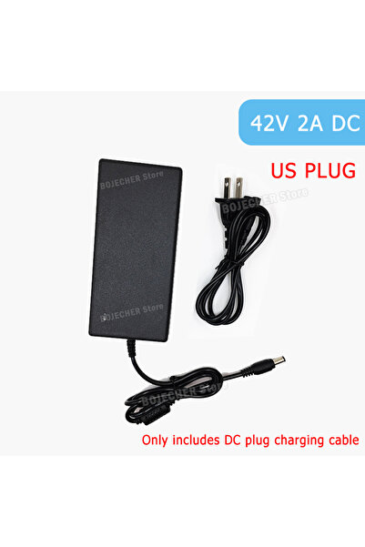 Choice1 شاحن بطاريات ليثيوم عالمي بخمسة مقابس، يعمل بتيار مستمر 42 فولت و2 أم...