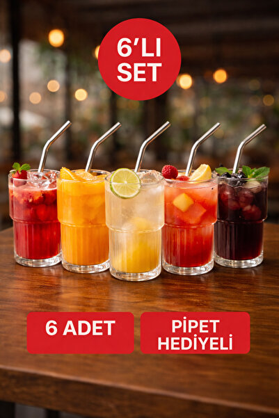 Open Home Concept مجموعة من 6 شفاطات زجاجية من البورسليكات - موديل زجاج أوريغ...