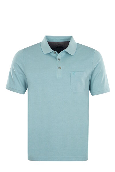 Hajo Shirt Kurzarm-Poloshirt Softknit mit Knopfleiste und Brusttasche in Regu...