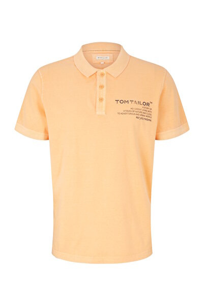 Tom Tailor Poloshirt Kurzarmshirt mit Polokragen und Textprint