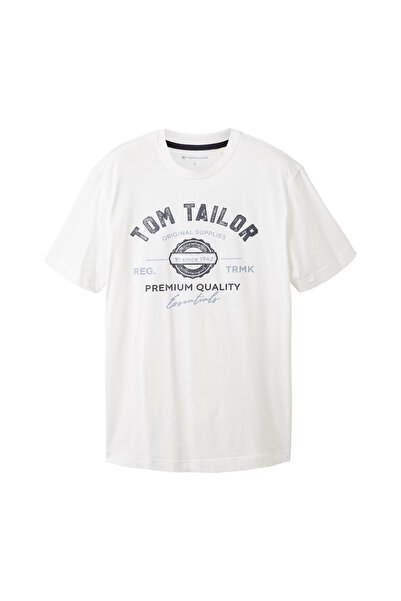 Tom Tailor T-Shirt Kurzarmshirt mit Rundhalsausschnitt und Logoprint