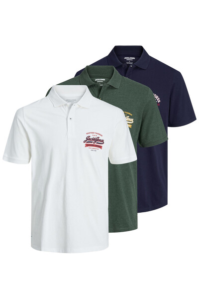 Jack & Jones Poloshirt mit Logo im 3er-Pack