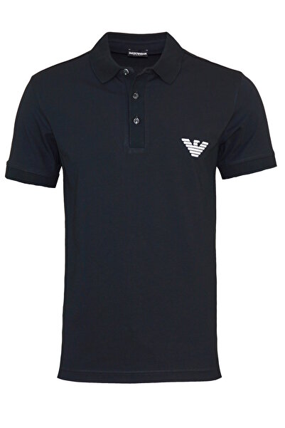 Emporio Armani Shirt Essential Poloshirt aus Baumwollstretch mit Seitenschlit...