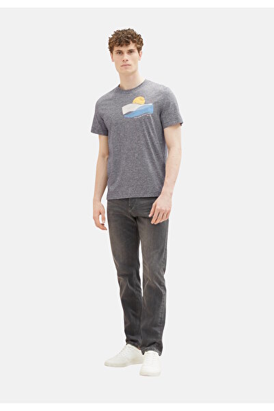 Tom Tailor T-Shirt gestreiftes Kurzarmshirt mit Rundhalsausschnitt und Foto-P...