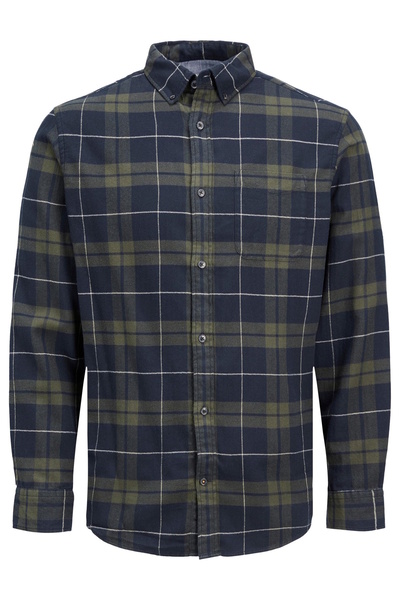 Jack & Jones Hemd Willy Langarmhemd mit Knopfleiste Slim Fit