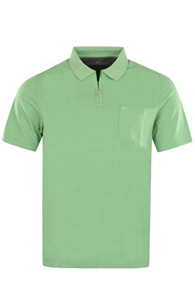 Hajo Shirt Kurzarm-Poloshirt Softknit mit verdecktem Reißverschluss und Brust...