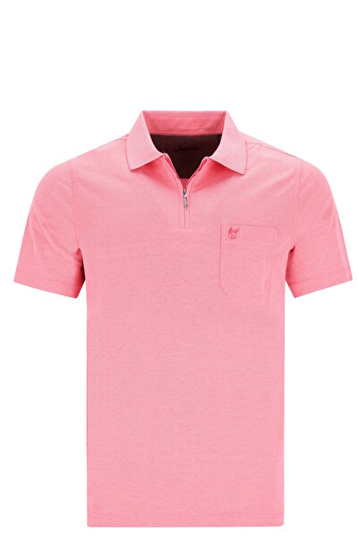 Hajo Shirt Kurzarm-Poloshirt Softknit mit verdecktem Reißverschluss und Brust...