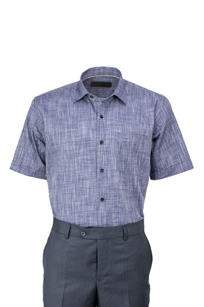 Oppland Erkek Kısa Kollu Gömlek %100 Premium Pamuk Kumaş Kısa Kol Cepli Rahat...