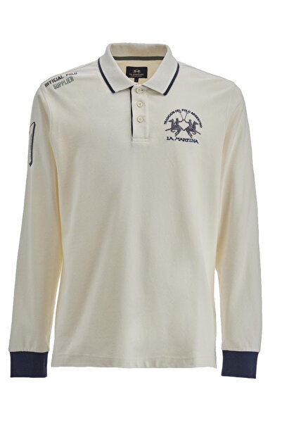 La Martina Shirt Langarm-Poloshirt regular fit Wolfe mit Logo-Details