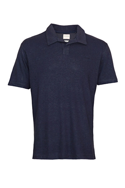 Guess Polo Kurzarm-Poloshirt EMBRO CHEST POLO mit Knopfleiste ve Logo-Sticker...