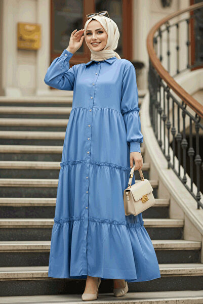 Neva Style Кат Піліселі Індіго Блакитна Сукня 5884IM