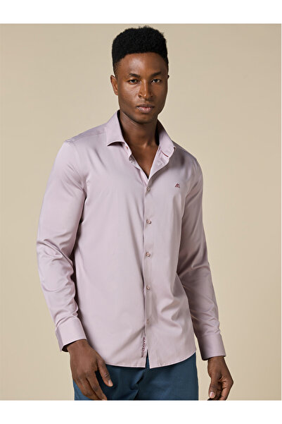 Mannerism قميص Desert Bamboo Earthy Pink ذو ملمس دافئ وناعم