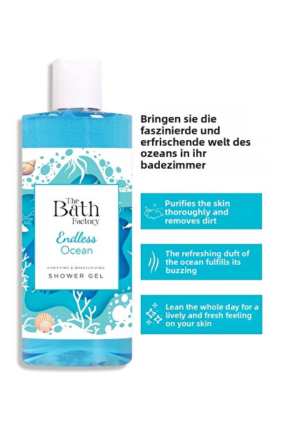 THE BATH FACTORY Moisturizing and Nourishing Shower Gel, Ocean Scent 400 ml – Body Care